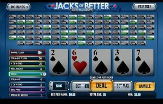 Jacks or Better Multihand